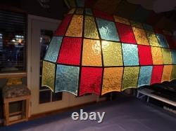 Tiffany Style Vintage Stained Glass Billiards/Pool Table Lamp
