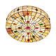 Tiffany Style Vintage Stained Glass Flush Mount Ceiling Light Pendant Lamp