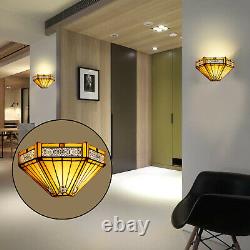 Tiffany Style Wall Light Handcrafted Stained Glass Uplighter Lamp Night Lamps UK