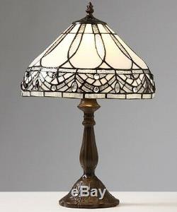 Tiffany Style White Jewels Table Lamp Lamps Shade Decorative Desk Reading Light