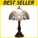 Tiffany Style White Stained Glass Table Lamp Free Usa Shipping