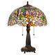 Tiffany Style Wisteria Design Stained Glass 2-light Table Lamp 22in