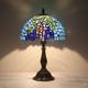 Tiffany Style Wisteria Stained Glass Table Lamp Antique Reading Light 19