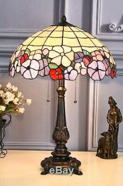 Tiffany Table Lamp 100% Genuine Stained Glass