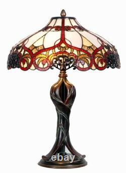 Tiffany Table Lamp 100% Genuine Stained Glass (large)