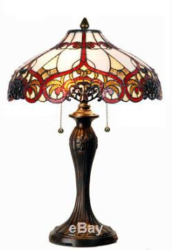 Tiffany Table Lamp 100% Genuine Stained Glass (large)