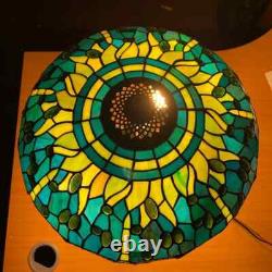 Tiffany Table Lamp 16 Inch Green Dragonfly Style Stained Glass Shade Home Decor