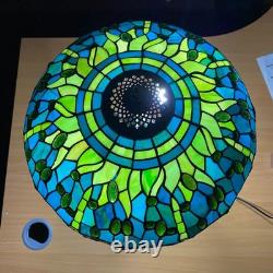 Tiffany Table Lamp 16 Inch Green Dragonfly Style Stained Glass Shade Home Decor