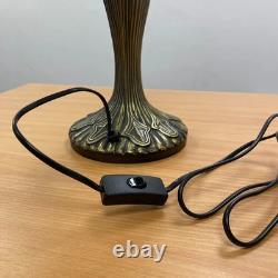 Tiffany Table Lamp 16 Inch Green Dragonfly Style Stained Glass Shade Home Decor