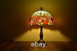 Tiffany Table Lamp 18Tall Sunflower Floral Retro Stained Glass Night Light Home