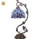 Tiffany Table Lamp Blue Purple Stained Glass Baroque Style Led Bedside Decor