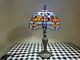 Tiffany Table Lamp Dragonfly Style 10 Inch Multicolor Stained Glass Handcrafted