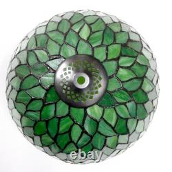 Tiffany Table Lamp Green Wisteria Style Stained Glass Desk Bedside Reading Li