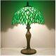 Tiffany Table Lamp Green Wisteria Style Stained Glass Desk Bedside Reading Light