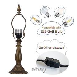 Tiffany Table Lamp, Handcrafts Stained Glass Style Table Light, Blue Small Desk