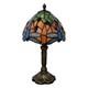 Tiffany Table Lamp Orange Red Dragonfly Style Stained Glass Lamp For Bedroom