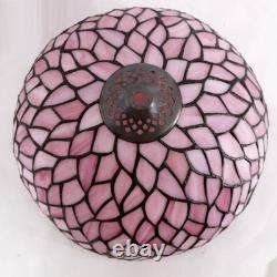 Tiffany Table Lamp Pink Wisteria Style Stained Glass Desk Bedside Reading Lig