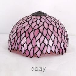 Tiffany Table Lamp Pink Wisteria Style Stained Glass Desk Bedside Reading Lig