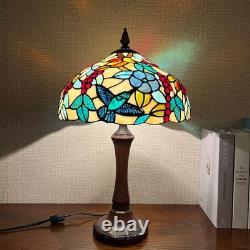 Tiffany Table Lamp Red Grape Stained Glass 12x12x19 Inches