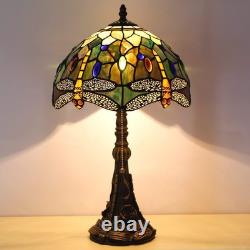 Tiffany Table Lamp Stained Glass Lamp 12X12X19 Inch Antique Reading Light Amb