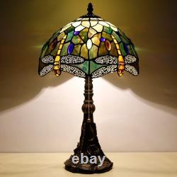 Tiffany Table Lamp Stained Glass Lamp 12X12X19 Inch Antique Reading Light Amb