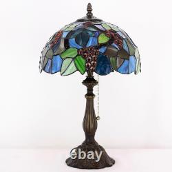 Tiffany Table Lamp Stained Glass Lamp 12X12X19 Inch Antique Reading Light Amber