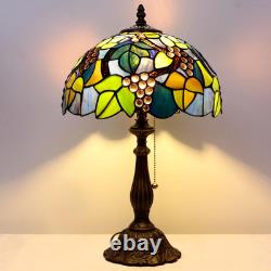 Tiffany Table Lamp Stained Glass Lamp 12X12X19 Inch Antique Reading Light Amber
