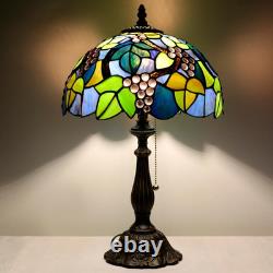 Tiffany Table Lamp Stained Glass Lamp 12X12X19 Inch Antique Reading Light Amber