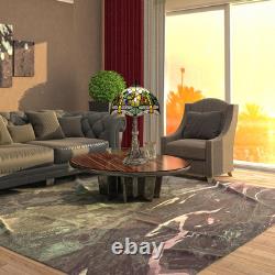 Tiffany Table Lamp Stained Glass Lamp 12X12X19 Inch Antique Reading Light Amber