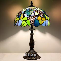 Tiffany Table Lamp Stained Glass Lamp 12X12X19 Inch Antique Reading Light Amber