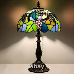 Tiffany Table Lamp Stained Glass Lamp 12X12X19 Inch Antique Reading Light Amber