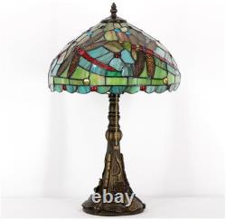 Tiffany Table Lamp Stained Glass Lamp 12X12X19 Inch Antique Reading Light, BEST