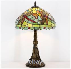 Tiffany Table Lamp Stained Glass Lamp 12X12X19 Inch Antique Reading Light, BEST