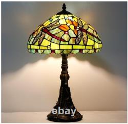 Tiffany Table Lamp Stained Glass Lamp 12X12X19 Inch Antique Reading Light, BEST