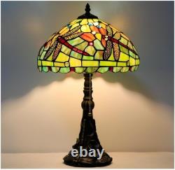 Tiffany Table Lamp Stained Glass Lamp 12X12X19 Inch Antique Reading Light, BEST