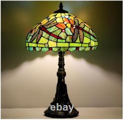 Tiffany Table Lamp Stained Glass Lamp 12X12X19 Inch Antique Reading Light, BEST