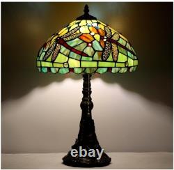 Tiffany Table Lamp Stained Glass Lamp 12X12X19 Inch Antique Reading Light, BEST