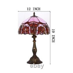 Tiffany Table Lamp Stained Glass Lamp 12X12X19 Inch Antique Reading Light Pi