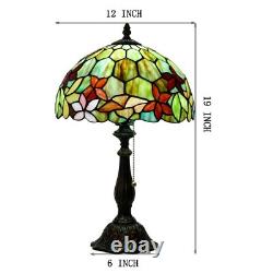 Tiffany Table Lamp Stained Glass Lamp 12X12X19 Inch Antique Reading Light Re