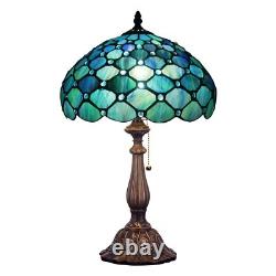 Tiffany Table Lamp Stained Glass Lamp 12x12x19 Inch Antique Reading Lamp sea Bl