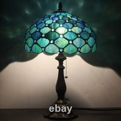 Tiffany Table Lamp Stained Glass Lamp 12x12x19 Inch Antique Reading Lamp sea Bl