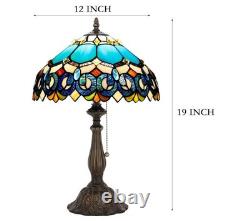 Tiffany Table Lamp Stained Glass Lamp 19 Antique Reading Light, Gift Mother day