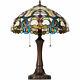 Tiffany Table Lamp Stained Glass Shade Withresin Base Circular Arc Reading Light