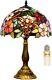 Tiffany Table Lamp For Living Room Stained Glass Grape Rose Hand-made Table L