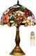 Tiffany Table Lamp For Living Room Stained Glass Grape Rose Hand-made Table Lamp