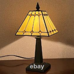 Tiffany Table Lamps Small Handmade Stained Glass Accent Table Light Mission Styl