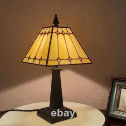 Tiffany Table Lamps Small Handmade Stained Glass Accent Table Light Mission Styl