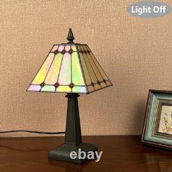 Tiffany Table Lamps Small Handmade Stained Glass Accent Table Light Mission Styl