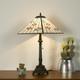 Tiffany Table Lamps White Stained Glass Stripes Checkered Style Mission Desk Lam