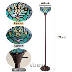 Tiffany Torchiere Floor Lamp, Stained Glass Lamp Shade